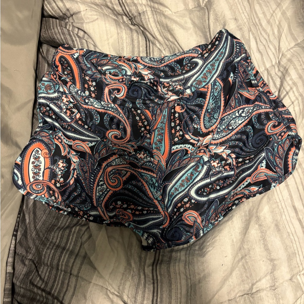 RELLECIGA High Waist Blue and Pink Swim Shorts